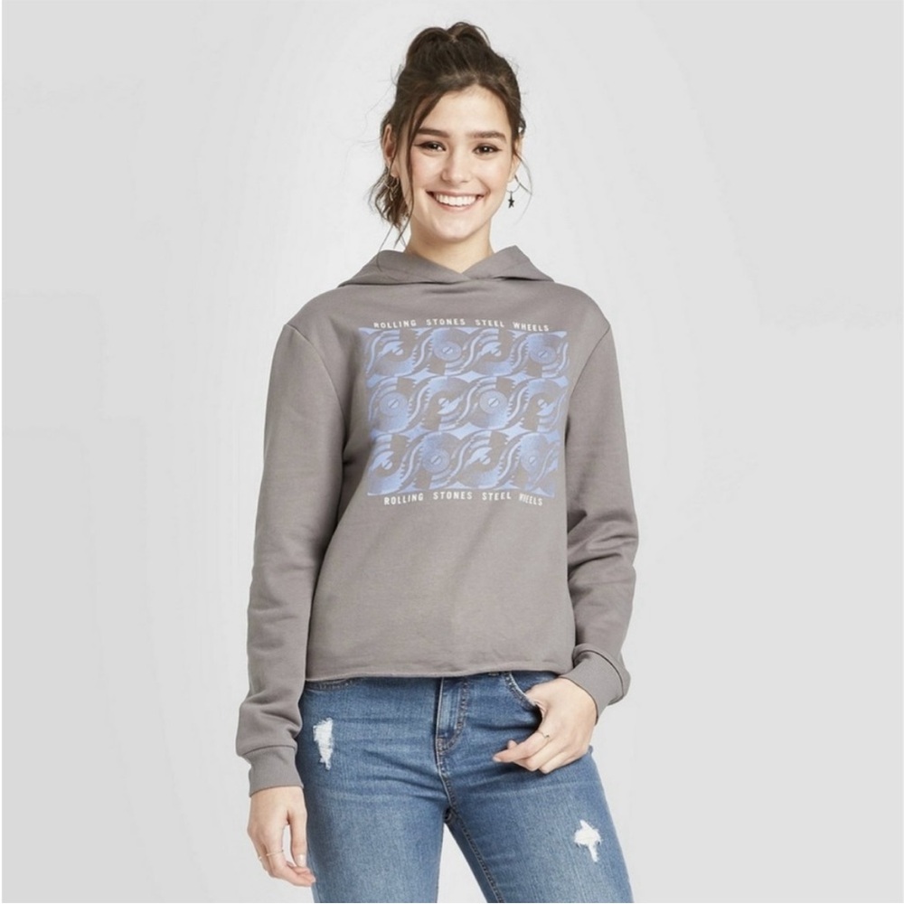 The Rolling Stones Steel Wheels Crop Sweatshirt Size XS